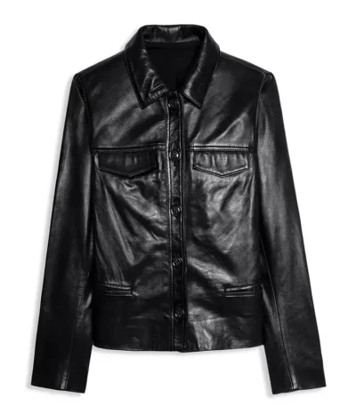 Amy-Leigh Hickman You S05 Black Leather Jacket