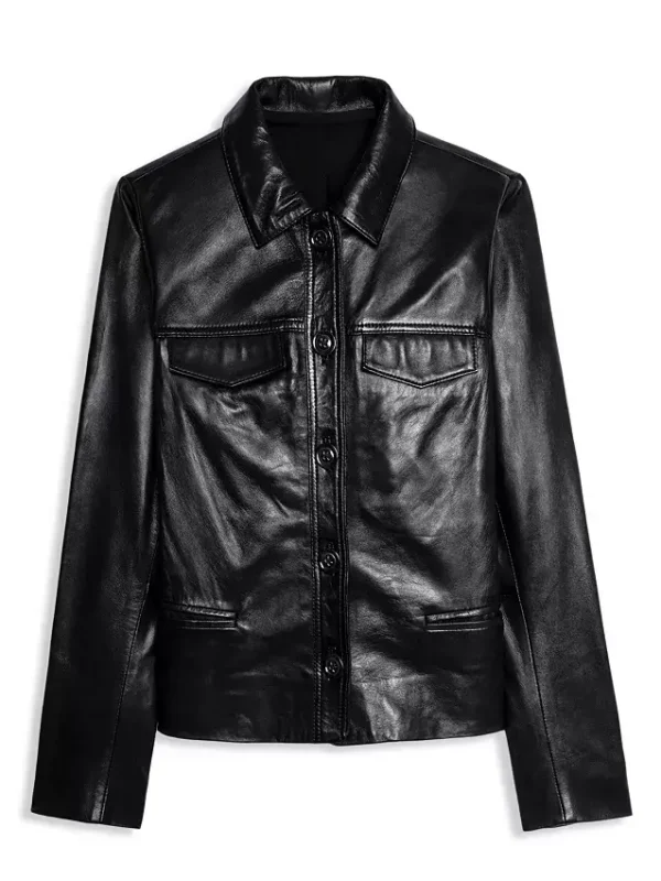 Amy-Leigh Hickman You S05 Black Leather Jacket