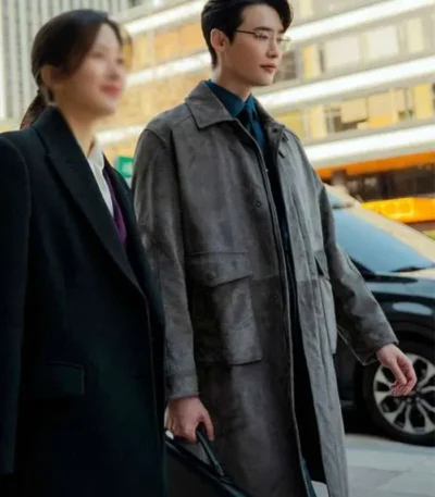 An Joo-Hyeong Law and the City S01 Leather Coat