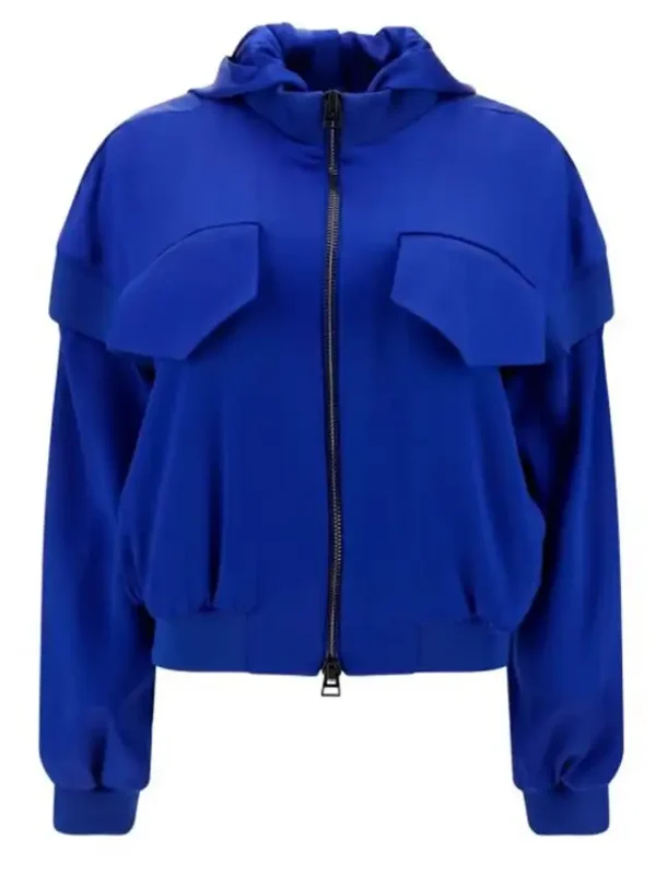 Angie Katsanevas Blue Satin Jacket