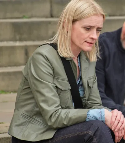 Anne-Marie Duff Reunion S01 Green Leather Jacket