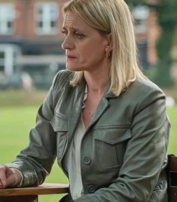Anne-Marie Duff Reunion S01 Green Leather Jacket
