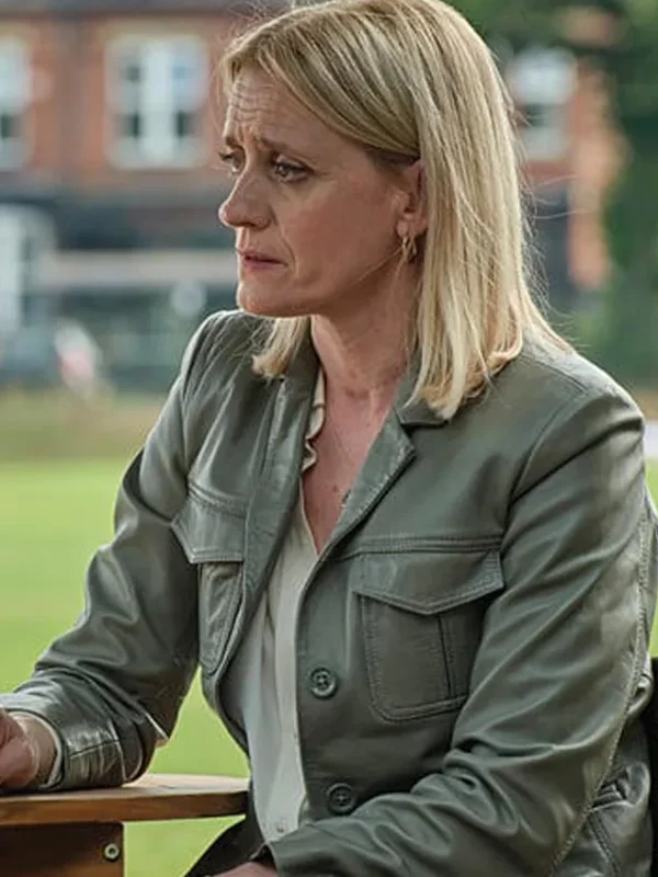 Anne-Marie Duff Reunion S01 Green Leather Jacket