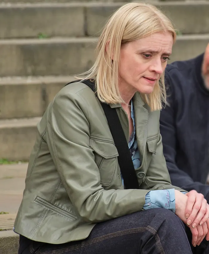 Anne-Marie Duff Reunion S01 Green Leather Jacket Anne-Marie Duff Reunion S01 Green Leather Jacket