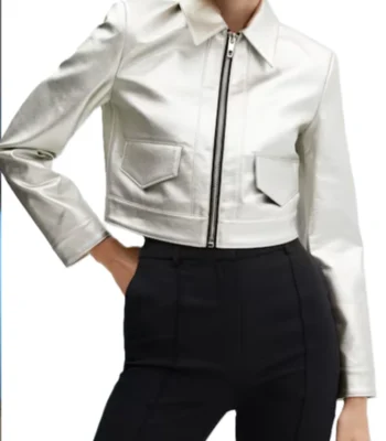 Annie Sullivan Sweet Magnolias S04 Silver Leather Jacket