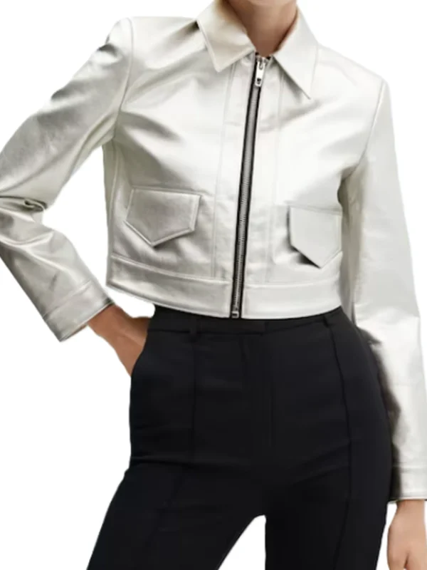 Annie Sullivan Sweet Magnolias S04 Silver Leather Jacket