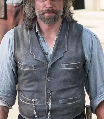 Anson Mount Hell on Wheels Distressed Leather Vest