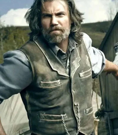 Anson Mount Hell on Wheels Distressed Leather Vest