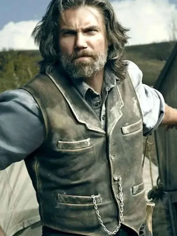 Anson Mount Hell on Wheels Distressed Leather Vest