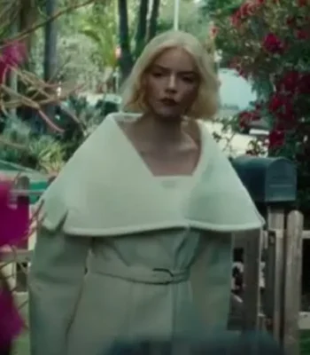 Anya Taylor-Joy Lucky White Coat