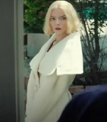 Anya Taylor-Joy Lucky White Coat