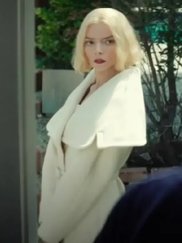 Anya Taylor-Joy Lucky White Coat
