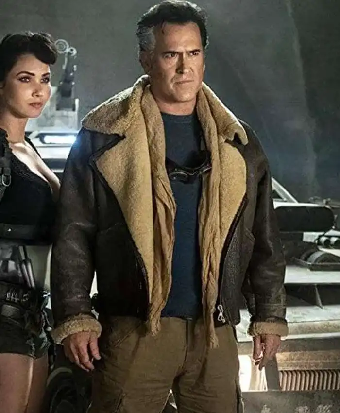 Ash vs Evil Dead Bruce Campbell Shearling Jacket Ash vs Evil Dead Bruce Campbell Shearling Jacket