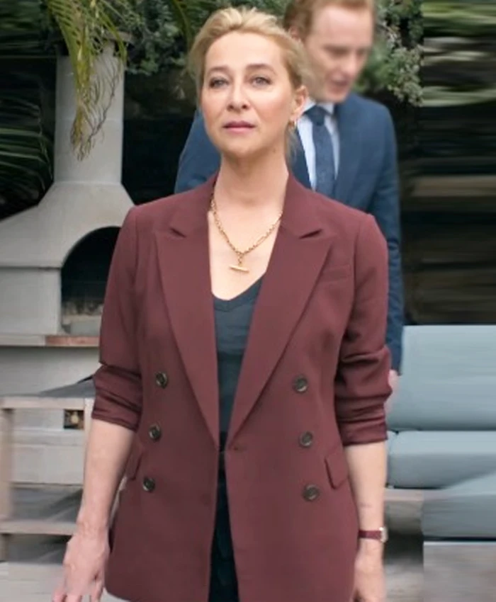 Asher Keddie Strife S02 Maroon Blazer Asher Keddie Strife S02 Maroon Blazer