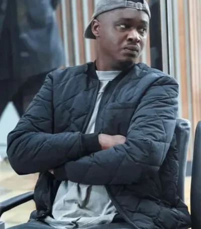 Ashton Sanders Invasion S03 Black Quilted Jacket
