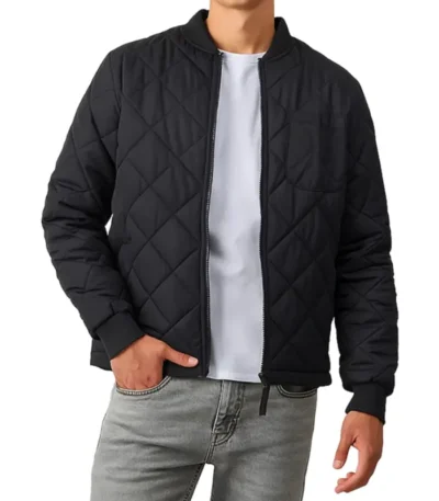 Ashton Sanders Invasion S03 Black Quilted Jacket