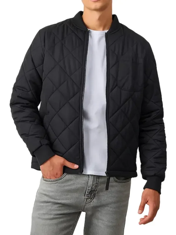 Ashton Sanders Invasion S03 Black Quilted Jacket