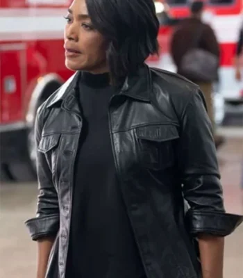 Athena Grant 9-1-1 S08 Black Leather Jacket