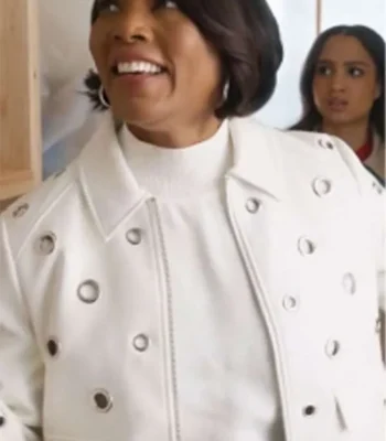 Athena Grant 9-1-1 S08 White Leather Jacket