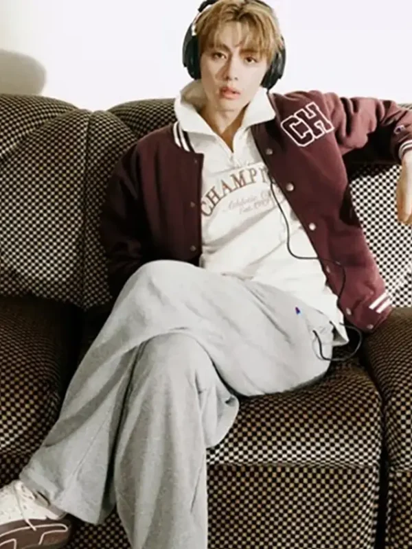 BTS TAEHYUNG x Champion Varsity Jacket