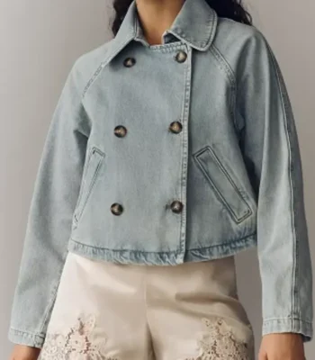 Battle On The Beach Sarah Baeumler Denim Trench Jacket
