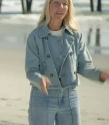 Battle On The Beach Sarah Baeumler Denim Trench Jacket