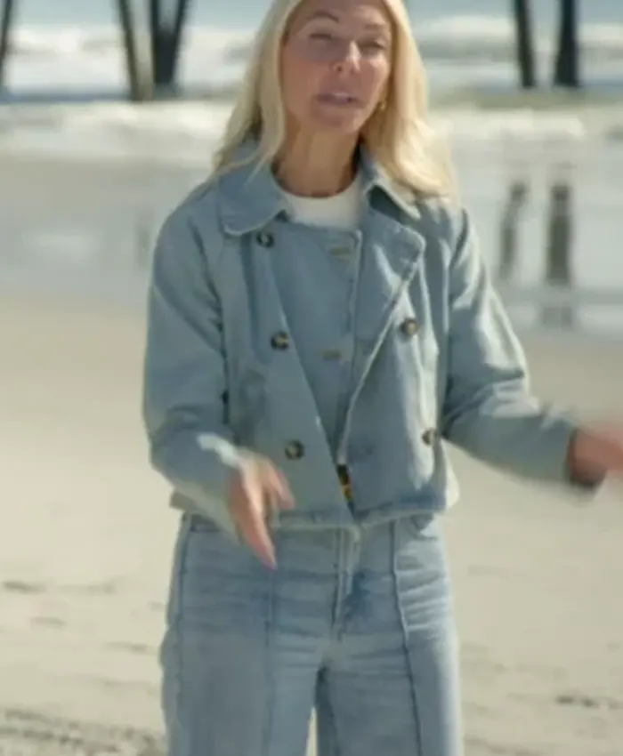 Battle On The Beach Sarah Baeumler Denim Trench Jacket Battle On The Beach Sarah Baeumler Denim Trench Jacket