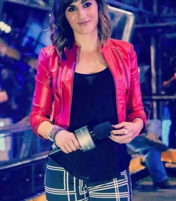 BattleBots S01 Alison Haislip Red Cropped Jacket