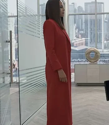 Beauty in Black Mallory Red Long Wool Coat