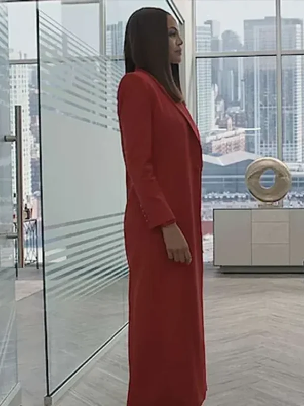 Beauty in Black Mallory Red Long Wool Coat
