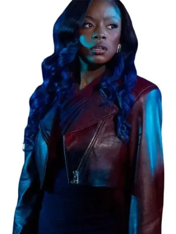 Beauty in Black S02 Amber Reign Cropped Leather Jacket