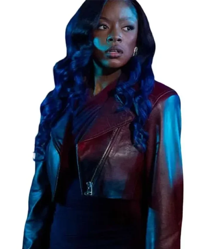 Beauty in Black S02 Amber Reign Cropped Leather Jacket Beauty in Black S02 Amber Reign Cropped Leather Jacket