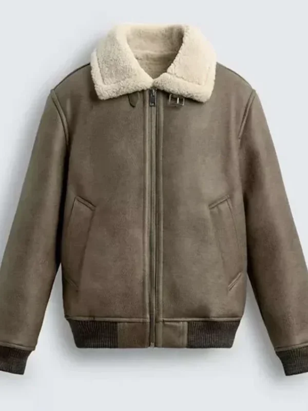 Beauty in Black Xavier Smalls Aviator Leather Jacket