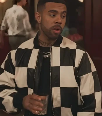 Bel-Air S03 Vic Mensa Checkered Leather Jacket