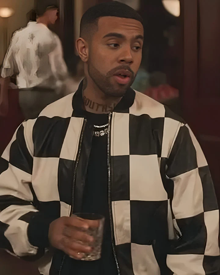 Bel-Air S03 Vic Mensa Checkered Leather Jacket Bel-Air S03 Vic Mensa Checkered Leather Jacket
