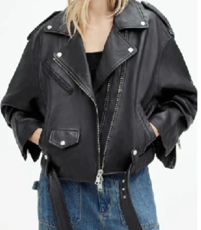 Bella I Jack Wright S01 Leather Biker Jacket