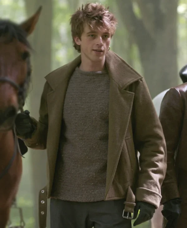 Benjamin Voisin Carême S01 Brown Coat Benjamin Voisin Carême S01 Brown Coat