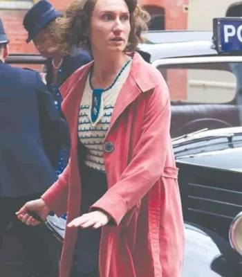 Bessie Carter Outrageous Pink Trench Coat