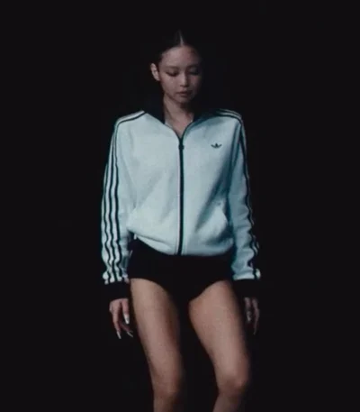 Blackpink Jennie Kim Adidas SS26 White track Jacket