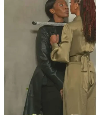 All the Queens S05 Men Racquel Palmer Leather Coat