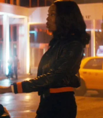 Brilliant Minds Carol Pierce Leather Bomber Jacket