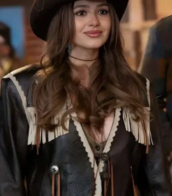 Brilliant Minds S02 Celeste Desjardins Fringe Jacket
