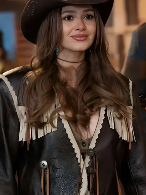 Brilliant Minds S02 Celeste Desjardins Fringe Jacket