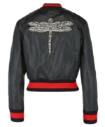 Brilliant Minds Carol Pierce Leather Bomber Jacket