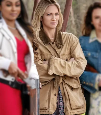 Brittany Snow The Hunting Wives S01 Brown Jacket