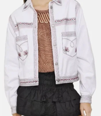 Bushra Deli Boys S01 White Embroidered Jacket