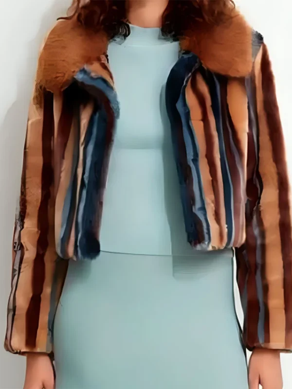 High Potential Kaitlin Olson Striped Jacket