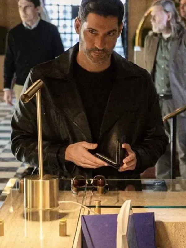 CIA Colin Glass Black Leather Coat