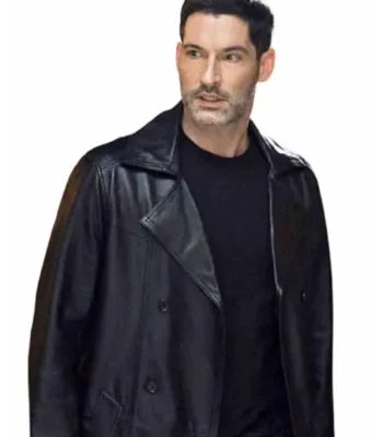 CIA Colin Glass Black Leather Coat
