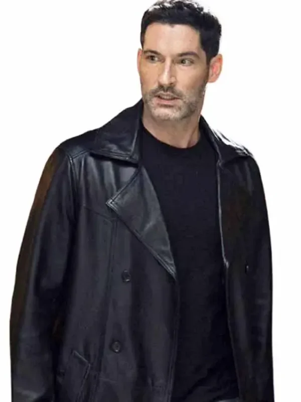 CIA Colin Glass Black Leather Coat